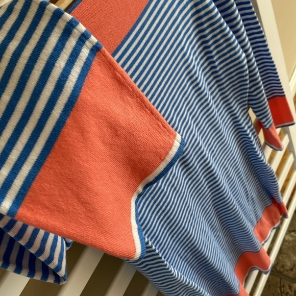 Sail to Sable Knit Striped Blue White & Coral Sweater Slip Dress Size small - Picture 6 of 11